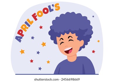 April Fools Flat Illustration Design