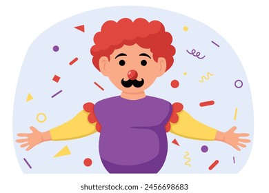 April Fools Flat Illustration Design