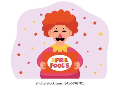 April Fools Flat Illustration Design