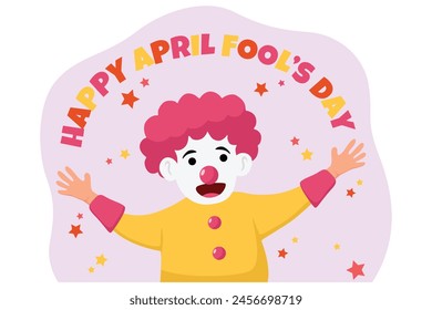 April Fools Flat Illustration Design