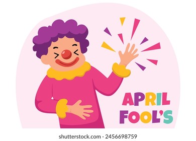 April Fools Flat Illustration Design