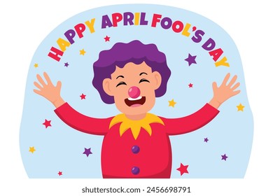 April Fools Flat Illustration Design