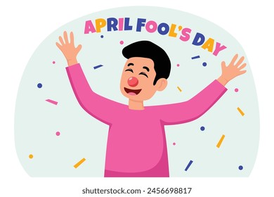 April Fools Flat Illustration Design