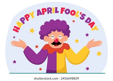 April Fools Flat Illustration Design