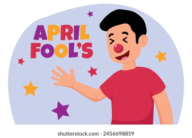 April Fools Flat Illustration Design