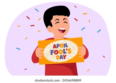 April Fools Flat Illustration Design