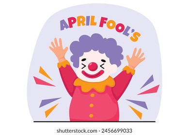 April Fools Flat Illustration Design