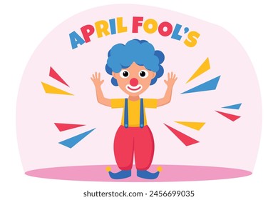 April Fools Flat Illustration Design