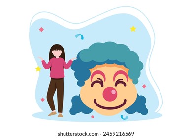 April Fools Flat Illustration Design