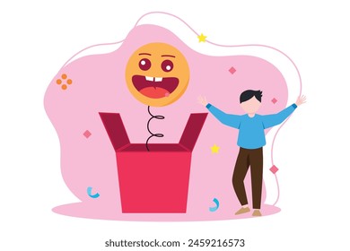 April Fools Flat Illustration Design