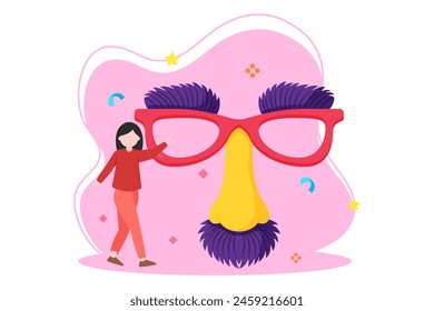 April Fools Flat Illustration Design