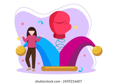 April Fools Flat Illustration Design