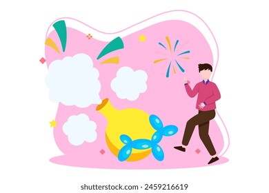 April Fools Flat Illustration Design