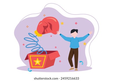 April Fools Flat Illustration Design