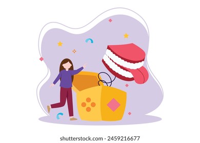 April Fools Flat Illustration Design