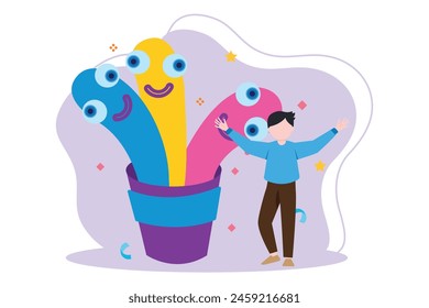 April Fools Flat Illustration Design