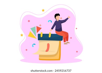 April Fools Flat Illustration Design