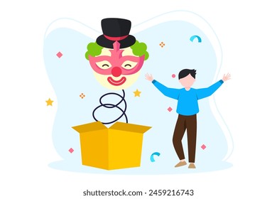 April Fools Flat Illustration Design