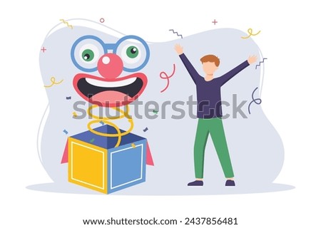 April Fools Flat Illustration Design