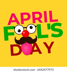 April Fools, Fool April, April foil, April Fools Day illustration vector 