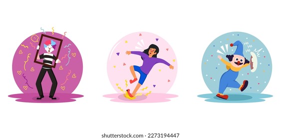 April Fools Funny Joke Flat Bundle Design