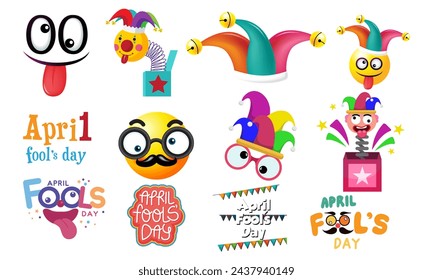 April Fools graphics Design Vector Illustration.