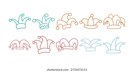 Conjunto de decoración de dibujos a mano de April Fools