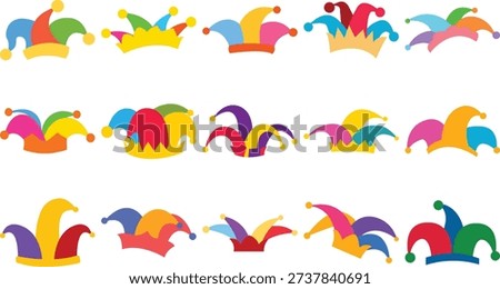 April Fools Hat Illustration Set