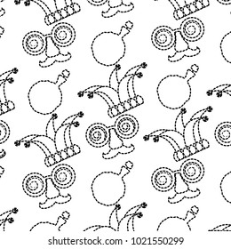 april fools mask jester hat and whoopee cushion background