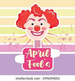 April fools poster joke box clown