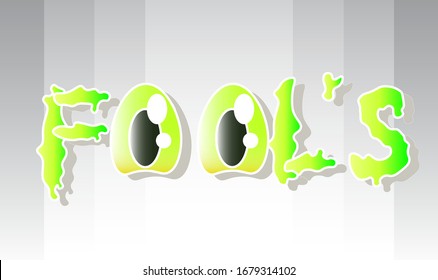 April Fools Typography Design Vector Illustration eps