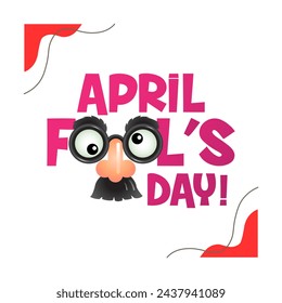 April Fools Typography Design Vector Illustration.