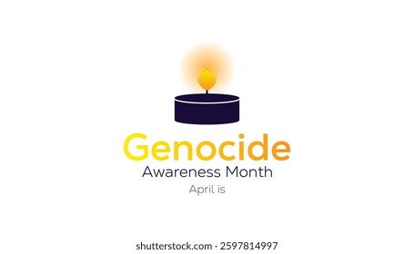 April is Genocide Awareness Month. Vector template Design for banner, greeting card, poster, prints, social media post ,flyer , T shirt with background.