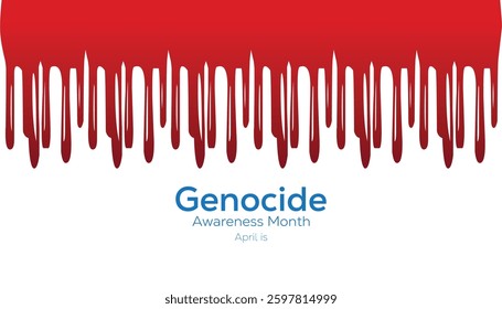 April is Genocide Awareness Month. Vector template Design for banner, greeting card, poster, prints, social media post ,flyer , T shirt with background.