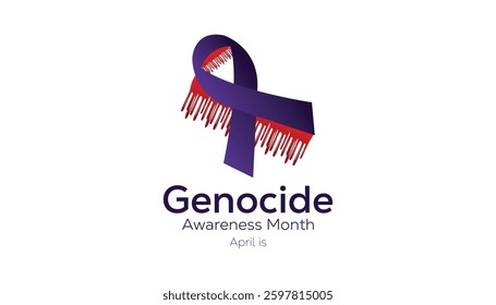 April is Genocide Awareness Month. Vector template Design for banner, greeting card, poster, prints, social media post ,flyer , T shirt with background.