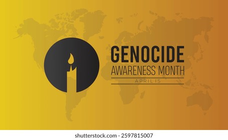 April is Genocide Awareness Month. Vector template Design for banner, greeting card, poster, prints, social media post ,flyer , T shirt with background.
