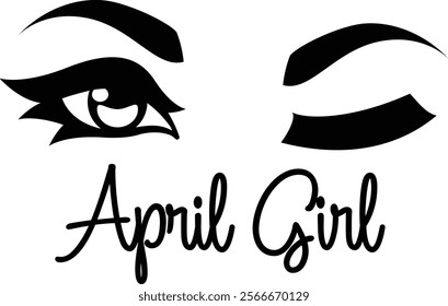 April Girl Winking with one eye shut