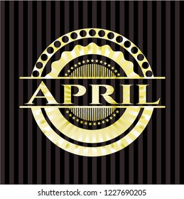 April gold shiny emblem