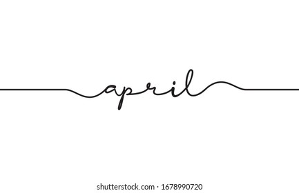 vector de diseño manuscrito de palabra de abril