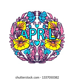 April Happy  flower