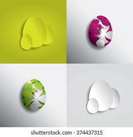 April holiday event elements for many backgrounds / set of easter eggs