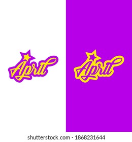 Diseño del logotipo de la carta de abril diseño creativo de logotipo moderno