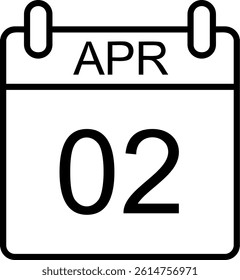 April Line Vector Icon Design