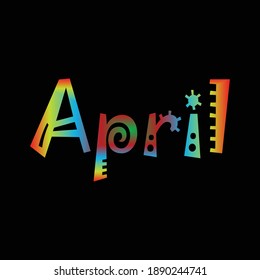 April logo design vector stock