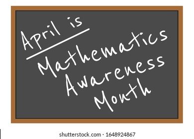 April is Mathematics and Statistics Awareness Month. Holiday concept. Template for background, banner, card, poster with text inscription. Vector EPS10 illustration