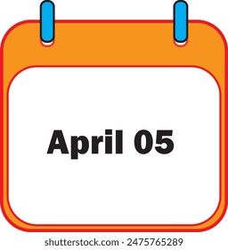 April Month 05 | Date Icon