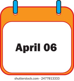 April Month 06 | Date Icon