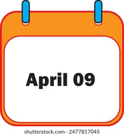 April Month 09 | Date Icon