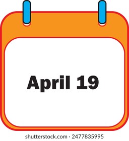 Abril Mes 19 | Icono de fecha