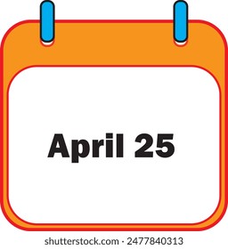 April Month 25 | Date Icon